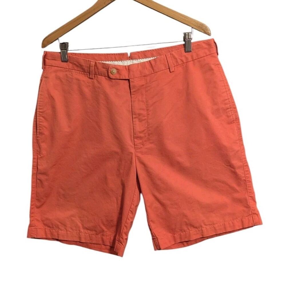 Peter Millar Chino Shorts Men's 36 Golf Walking Casual Salmon Pink 9" Inseam
